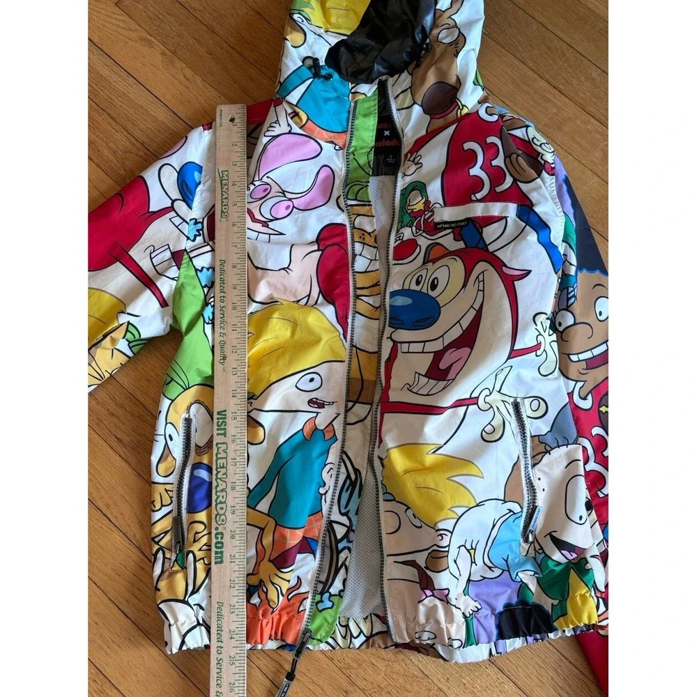 90s Members‎ Only x Nickelodeon Rugrats Multi Color Windbreaker Jacket Men Small
